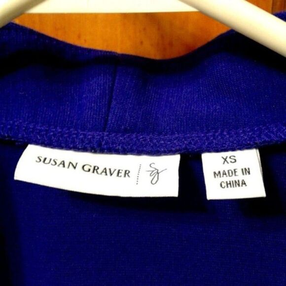 Susan Graver Purple Cardigan size XS - Picture 3 of 7